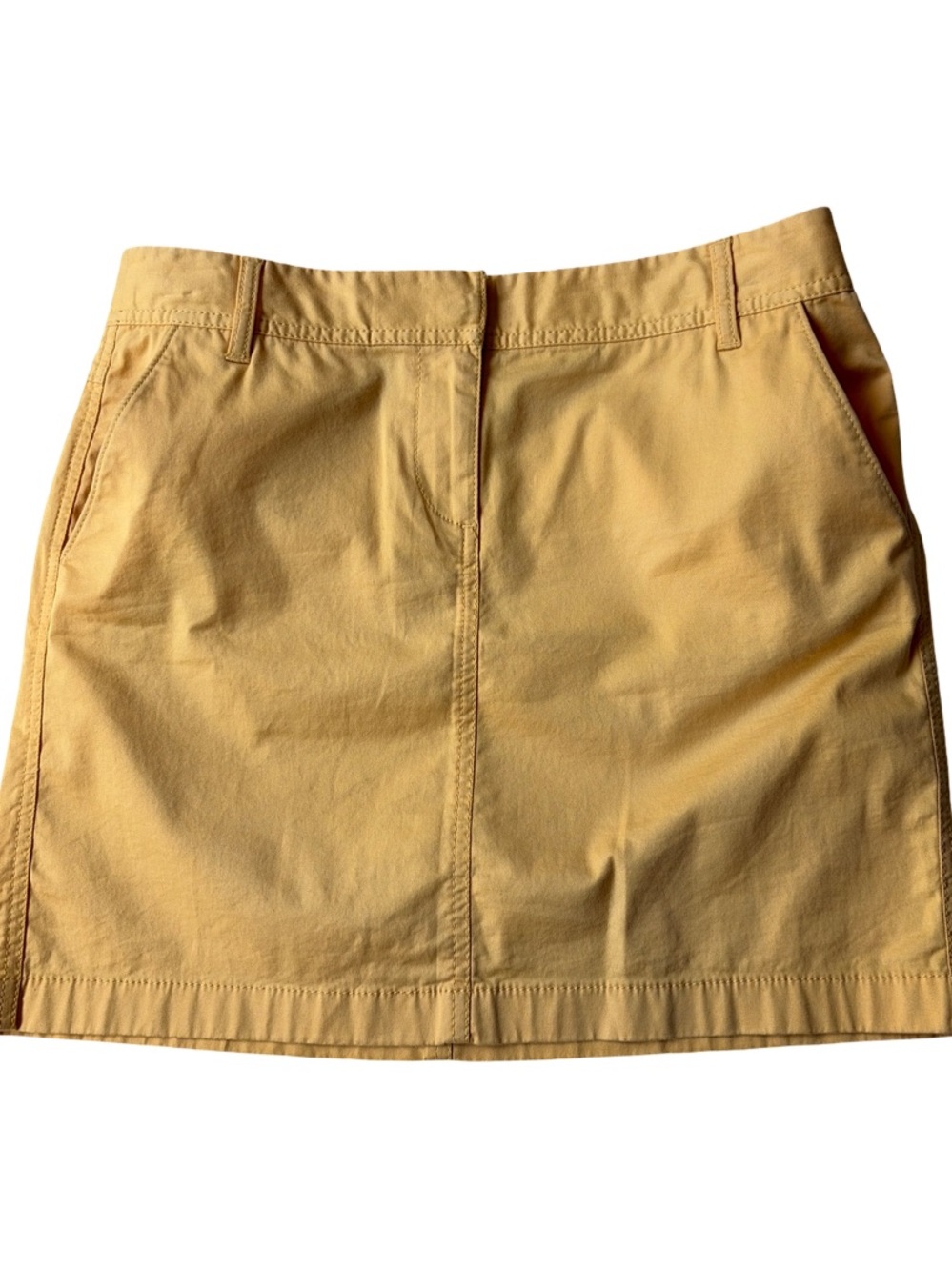 LOFT Yellow Petite Cotton Mini Skirt